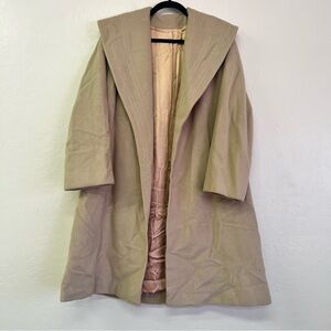 Vintage 80s Camel Shawl Collar Open Lined Wool? Coat Sz M/L‎ GUC No Tags